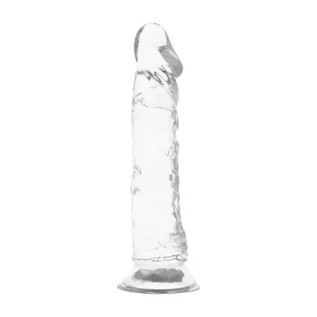 Διάφανο realistic dildo X Ray Clear 21cm από jelly υλικό με βεντούζα και έντονες φλέβες.
