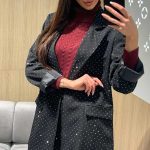 Σακάκι με στράς σε μαύρη απόχρωση