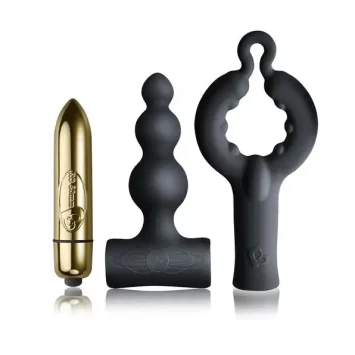 Be Mine pleasure set με bullet, anal bubbles και vibrating cock ring από σιλικόνη και ABS.