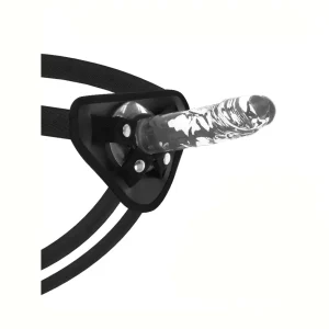 Σετ ζώνης με διαφανές ρεαλιστικό dildo 18cm – X-Ray Clear από Jelly υλικό, με βεντούζα και 3 δαχτυλίδια.