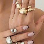 Γεωμετρικά ασημί δαχτυλίδια