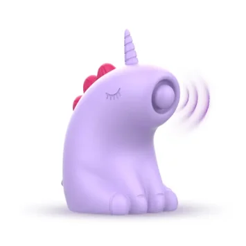 SWEETIE κλειτοριδικός δονητής με σχέδιο μονόκερου από ροζ σιλικόνη για εξωτερική διέγερση