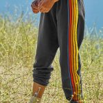 Παντελόνι μαύρο με πολύχρωμες ρίγες