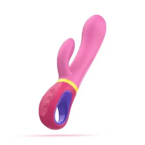 Rabbit δονητής Daphne σε ροζ χρώμα με διπλή διέγερση, πολλαπλά μοτίβα δόνησης και αδιάβροχη σχεδίαση.