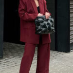 Σετ κουστούμι μπορντό