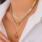 Τριπλό δίχρωμο κολιέ