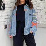 Τζίν τζάκετ pluto με στρας