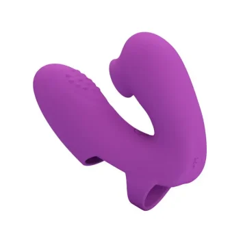 Δονητής δαχτύλου σιλικόνης με κλειτοριδική κεφαλή tapping