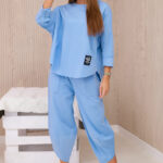 Oversize γαλάζιο αθλητικό σετάκι