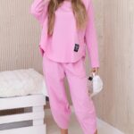 Oversize ροζ αθλητικό σετάκι