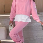 Σετ φούτερ και παντελόνι ροζ – Cozy και μοντέρνο
