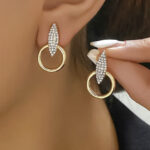 Σκουλαρίκια κρεμαστά με στράς