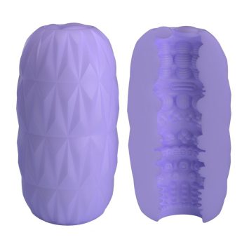 Ανδρικό αυνανιστήρι ATHENA ALICE μωβ με διπλή υφή και ελαστικό TPR υλικό.