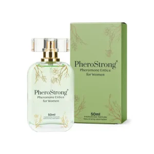 PheroStrong Entice for Women άρωμα φερομόνης λουλουδάτο με γιασεμί, λωτό και vetiver για έλξη και θηλυκή κομψότητα.