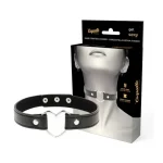 Coquette Chic Desire - Choker δερματίνης με κρίκο καρδιά
