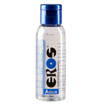 Λιπαντικό βάσης νερού EROS Aqua 50ml, δερματολογικά ελεγμένο, συμβατό με προφυλακτικά και εύκολο στον καθαρισμό.