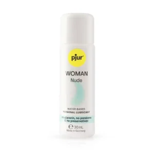 Λιπαντικό νερού pjur Woman Nude 30ml χωρίς γλυκερίνη, parabens και συντηρητικά, ιδανικό για ευαίσθητο γυναικείο δέρμα.