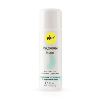 Λιπαντικό νερού pjur Woman Nude 30ml χωρίς γλυκερίνη, parabens και συντηρητικά, ιδανικό για ευαίσθητο γυναικείο δέρμα.