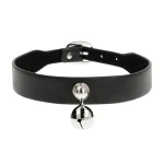 Coquette Chic Desire - Κολιέ CHOKER δερματίνης με κουδουνάκι