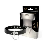 Coquette Chic Desire - Κολιέ CHOKER δερματίνης με διπλό κρίκο