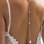 Κολιέ-πλάτης λευκό με πέρλες και λεπτή αλυσίδα