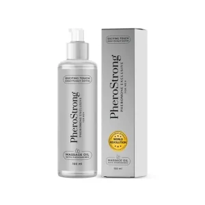 Ανδρικό λάδι μασάζ φερομόνης PheroStrong Exclusive for Men 100ml με περγαμόντο, vetiver και ambroxan.