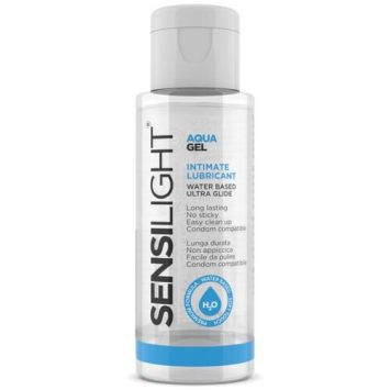 Λιπαντικό βάσης νερού Sensilight Aquagel 30ml, ειδικά σχεδιασμένο για φυσική ενυδάτωση και αποτροπή ερεθισμών.