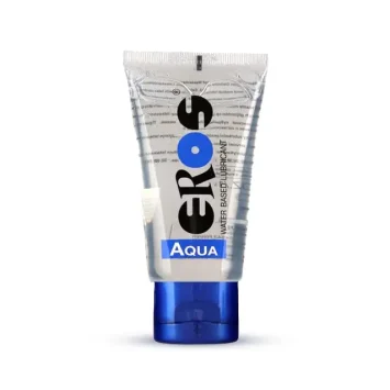 EROS Aqua λιπαντικό νερού 50ml, άχρωμο και άοσμο, σε συσκευασία με σήμανση CE.