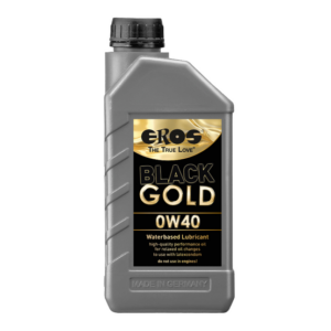 Λιπαντικό βάσης νερού BLACK GOLD 0W40 1000ml, μεγάλης διάρκειας, ασφαλές με προφυλακτικά.