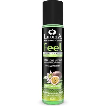 Λιπαντικό βάσης νερού Luxuria Feel με άρωμα φρούτου του πάθους 60ml, ιδανικό για φυσική ενυδάτωση.