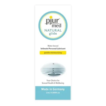 Μονοδοσικό λιπαντικό βάσης νερού pjur MED NATURAL 2ml για ευαίσθητο και ξηρό δέρμα