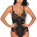 Ολόσωμο ριμπ κορμάκι σε μαύρο