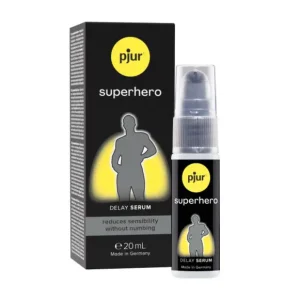 Επιβραδυντικός ορός SUPERHERO 20ml από την pjur για άνδρες, ασφαλής για καθημερινή χρήση και προφυλακτικά