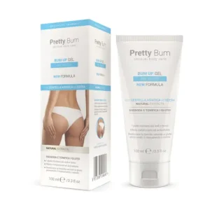 Τζελ σύσφιξης γλουτών Pretty Bum 100ml με centella asiatica και κισσό για ελαστικότητα και τόνωση.