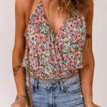 Flirty floral cropped τοπ