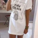 Φόρεμα μακό pina colada λευκό