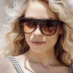 Γυαλιά ηλίου Flattop Πολυανθρακικό με καφέ ντεγκραντέ φακό