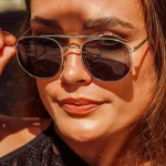 Ασημένιο γυαλιά ηλίου Aviator Unisex