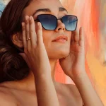 Γυναικεία γυαλιά ηλίου Cat Eye με μαύρο μεταλλικό σκελετό