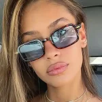 Γυαλιά ηλίου ταρταρούγα τετράγωνα με λεπτό σκελετό