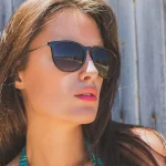 Γυαλιά ηλίου Unisex Round με ομπρέ φακό μαύρο