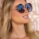 Γυναικεία γυαλιά ηλίου Round Oversized μαύρα