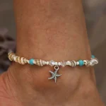 Βραχιόλι ποδιού Star με κοχύλια