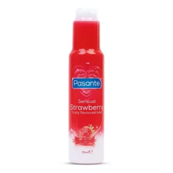 Λιπαντικό βάσης νερού Pasante Wild Strawberry 75 ml με άρωμα φράουλας για απαλή ολίσθηση και ενυδάτωση.