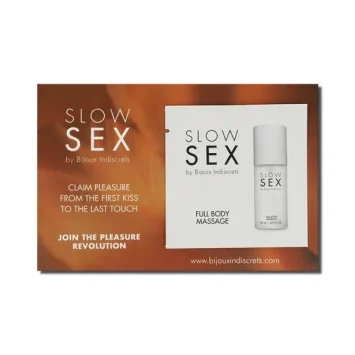 Τζελ μασάζ σώματος SLOW SEX 2ml με άρωμα καρύδας και κατάλληλο για ολόκληρο το σώμα.