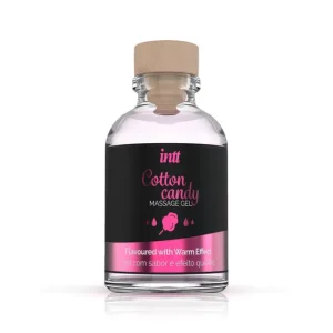 Διεγερτικό φιλήσιμο λάδι μασάζ INTT Cotton Candy 30ml με γεύση μαλλί της γριάς