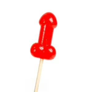 Γλειφιτζούρι σε σχήμα πέους με γεύση κερασιού και θερμαντικό εφέ, 25 γραμμαρίων.