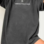 Γκρι t-shirt με στάμπα "Absolutely Not."