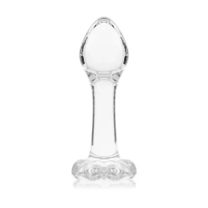 Γυάλινη πρωκτική σφήνα MODEL 2 11cm από borosilicate glass με ασφαλή βάση και σταδιακή διαμόρφωση