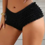 Μαύρο layered βολάν σλιπ – Homey swim outfit